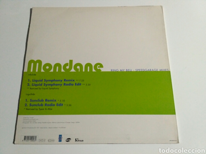 Discos de vinilo: Mondane&nbsp;&lrm;&ndash;&nbsp;Ring My Bell - Speedgarage Mixes - Foto 2