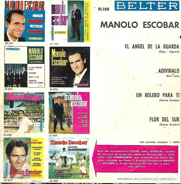 Discos de vinilo: MANOLO ESCOBAR (BELTER-1965) - Foto 2