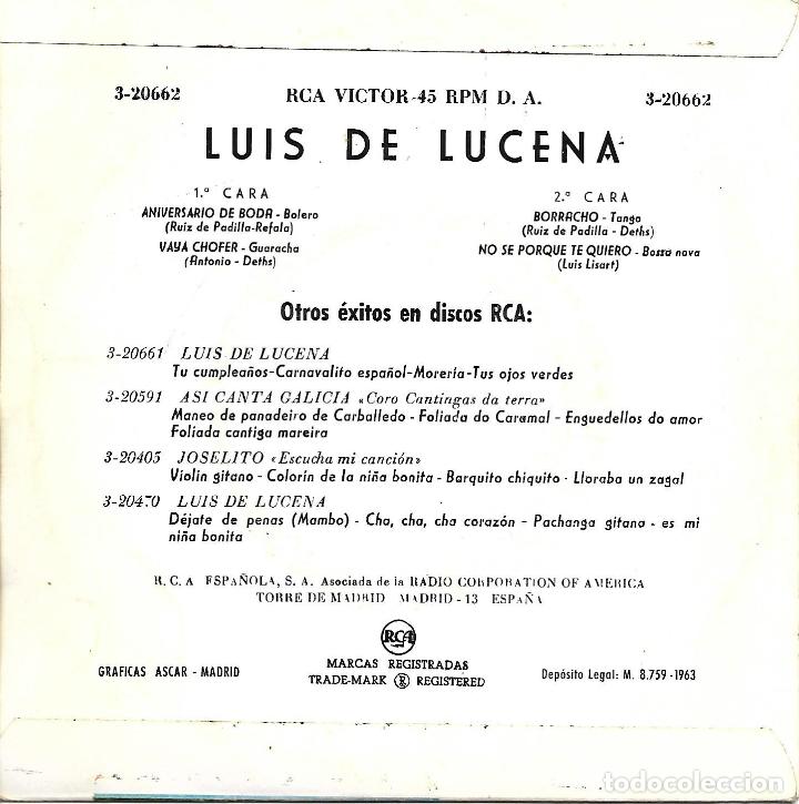 Discos de vinilo: LUIS DE LUCENA (RCA VICTOR-1963) - Foto 2