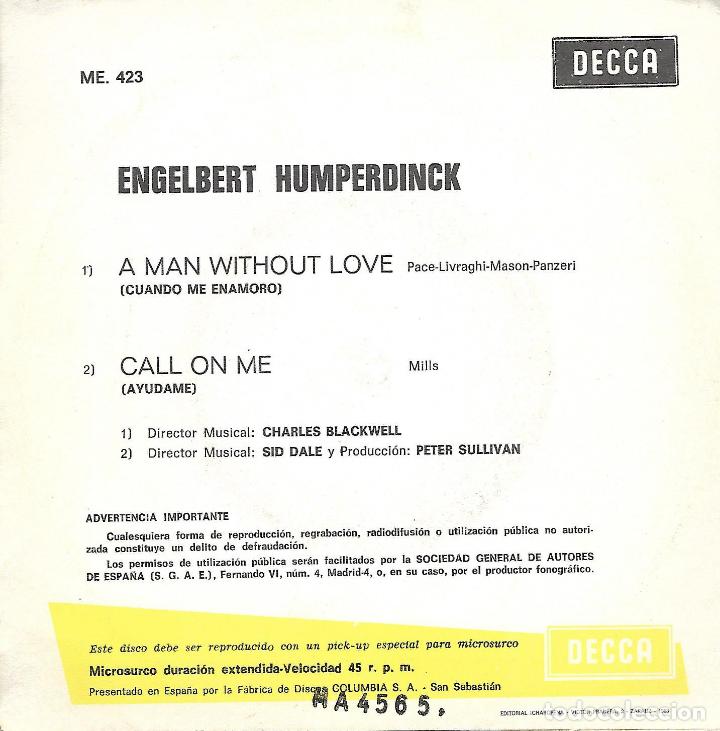 Discos de vinilo: ENGELBERT HUMPERDINCK (DECCA-1967) - Foto 2
