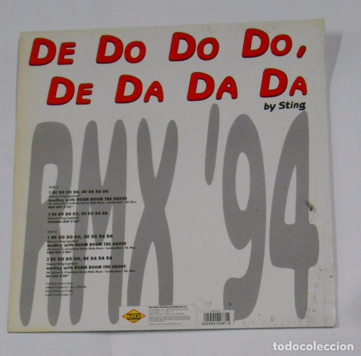 Discos de vinilo: DE DO DO DO, DE DA DA DA BY STING. MC DANDY. REMIX 94. TDKDA24 - Foto 2