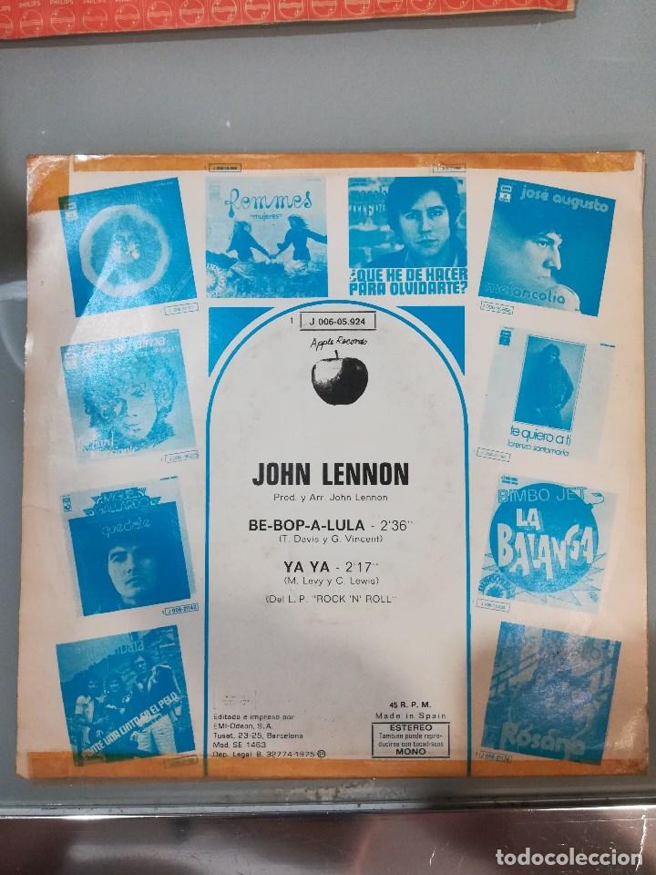 Discos de vinilo: JOHN LENNON: BE BOP A LULA / YA YA - Foto 2