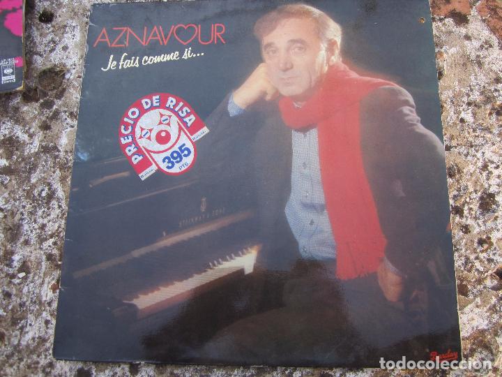 Discos de vinilo: aznavour , je fais comme si , barclay 1982 - Foto 1