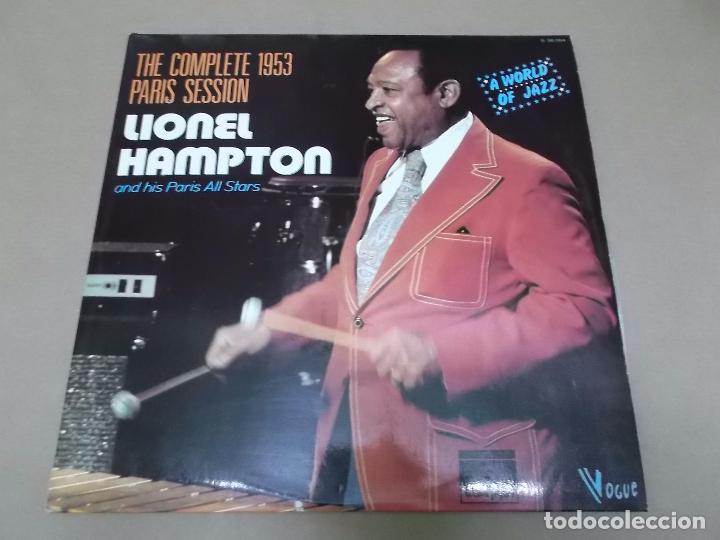 Discos de vinilo: LIONEL HAMPTON AND HIS PARIS ALL STARS (LP) THE COMPLETE 1953 SESSION PARIS A&Ntilde;O 1978 &ndash; DOBLE DISCO C