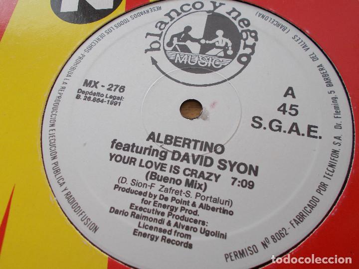 Discos de vinilo: ALBERTINO. FEATURING DAVID SYON.SPECIAL D.J. EDIT.. MAXI - Foto 2