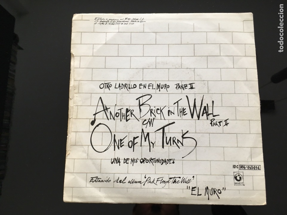 Discos de vinilo: Pink Floyd single El muro - Foto 2