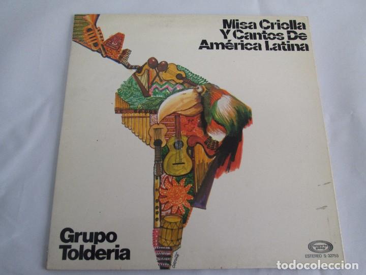 Discos de vinilo: MISA CRIOLLA Y CANTOS DE AMERICA LATINA. GRUPO TOLDERIA. LP VINILO. MOVIEPLAY 1975. VER FOTOS - Foto 2 - 104604315
