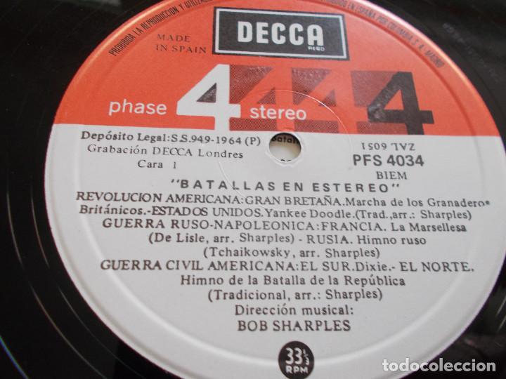Discos de vinilo: BATALLAS EN ESTEREO. BOB SHARPLES - Foto 3