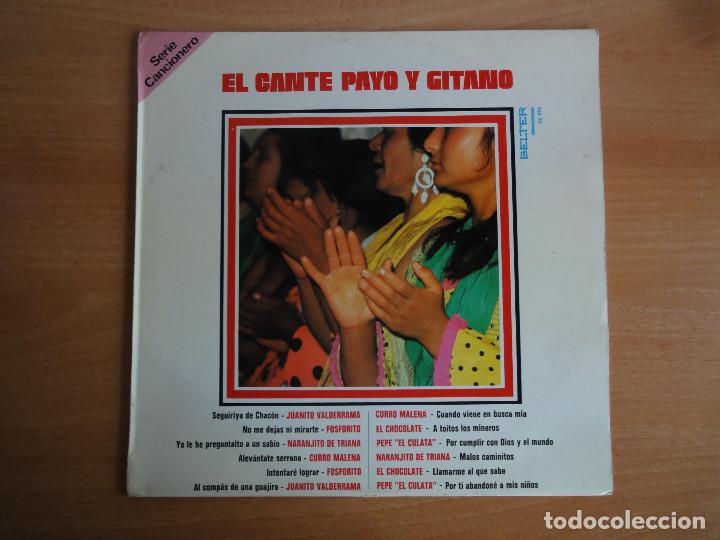 Discos de vinilo: LP Vinilo. El cante payo y gitano (Belter 1974) - Foto 1