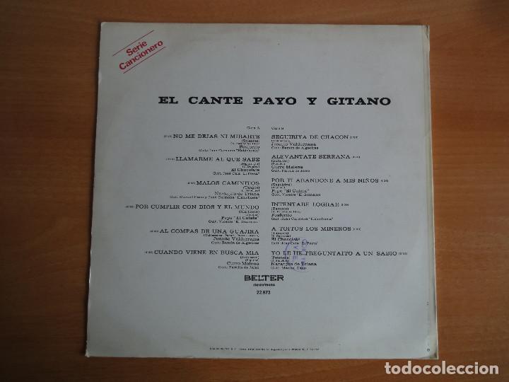 Discos de vinilo: LP Vinilo. El cante payo y gitano (Belter 1974) - Foto 2