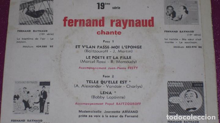 Discos de vinilo: FERNAND RAYNAUD EP FRANCIA PHILIPS - Foto 4