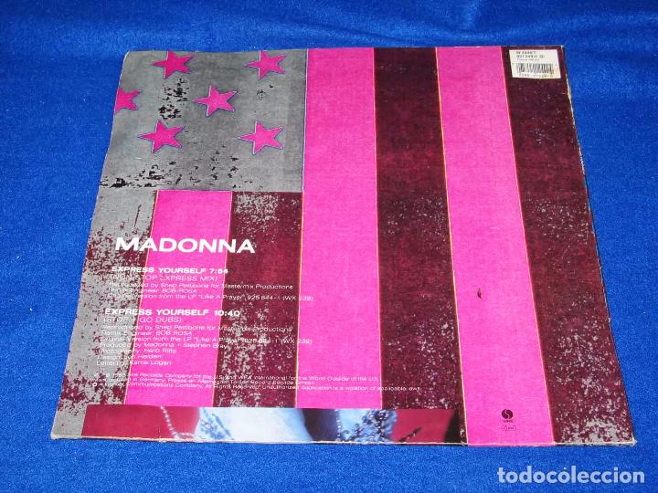 Discos de vinilo: MADONNA - EXPRESS YOURSELF - MAXISINGLE 1989 - Foto 2