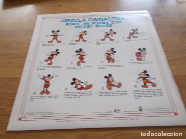 Discos de vinilo: EJERCICIOS CON MICKEY MOUSE.MEZCLA GIMNASTICA, PONTE EN FORMA CON MICKEY MOUSE - Foto 2