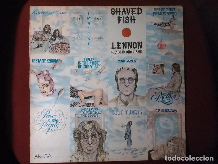 Discos de vinilo: John Lennon-Plastic Ono Band-Shaved Fish (lp. AMIGA) reedicion alemana de 1983. recop. 1&ordf; epoca