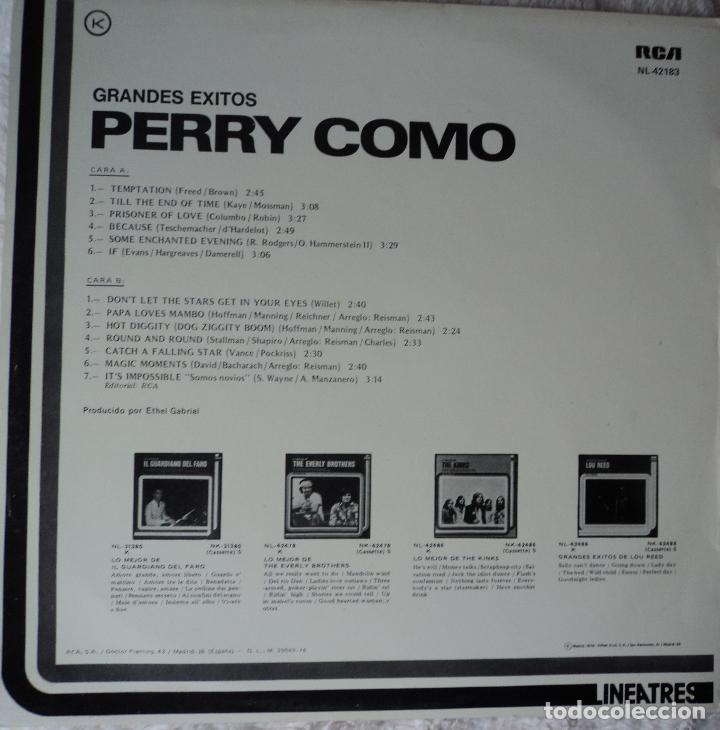Discos de vinilo: Perry Como - Grandes Exitos - Edici&oacute;n de 1977 de Espa&ntilde;a - Foto 2