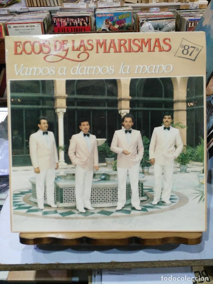 Discos de vinilo: Ecos de las Marismas - Vamos a darnos la mano&acute;87 (Sevillanas) - LP. del sello Fonomusic de 1986