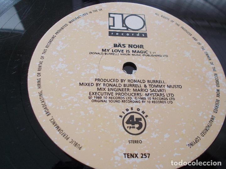 Discos de vinilo: BAS NOIR. MY LOVE IS MAGIC. EDICION INGLESA - Foto 3