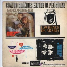Discos de vinilo: GRANDES EXITOS DE PELICULAS VOL 3 (LAWRENCE DE ARABIA, QUE NOCHE LA DE AQUEL DIA, ETC) EP 1965