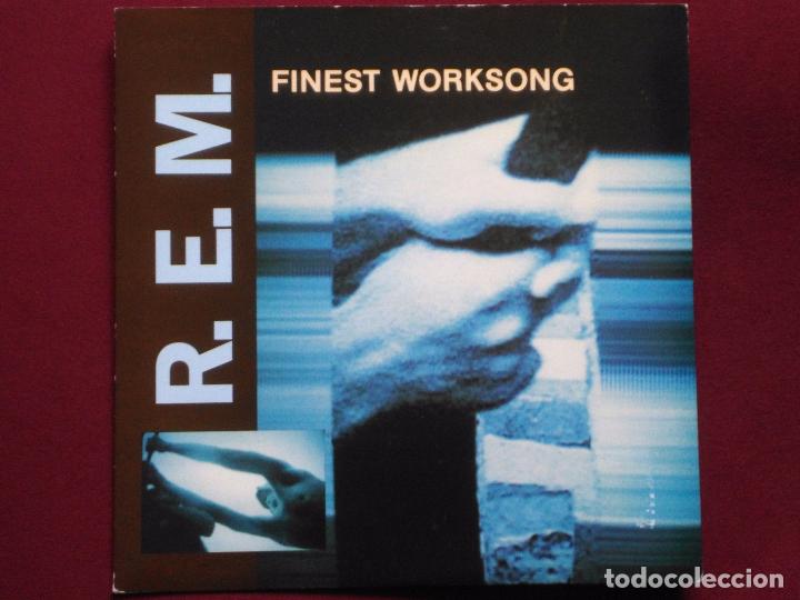 Disques de vinyle: R.E.M.-Finest Worksong (7'' single. I.R.S.1988) ed. UK. B SIDE: cover 'Red Rain' Peter Gabriel