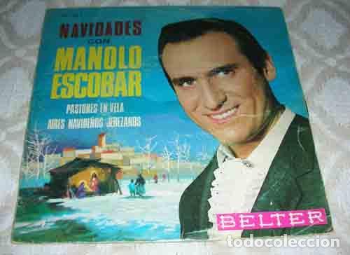 Discos de vinilo: MANOLO ESCOBAR - PASTORES EN VELA - SINGLE - Foto 1