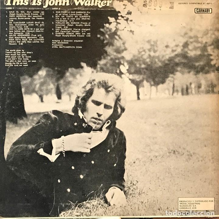 Discos de vinilo: LP argentino de John Walker a&ntilde;o 1969 - Foto 2