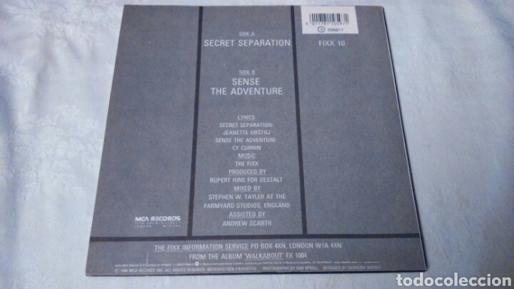 Discos de vinilo: THE FIXX - SINGLE - SECRET SEPARATION - A&Ntilde;O 1986 - Foto 2