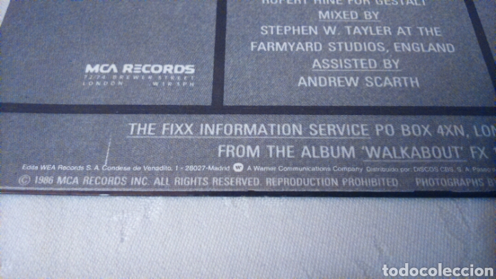 Discos de vinilo: THE FIXX - SINGLE - SECRET SEPARATION - A&Ntilde;O 1986 - Foto 3