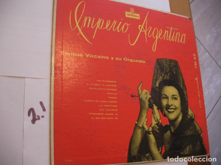 Discos de vinilo: ANTIGUO DISCO LP - IMPERIO ARGENTINA - Foto 1