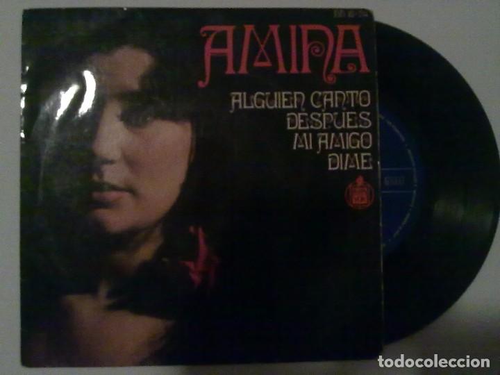 Discos de vinilo: AMINA- ALGUIEN CANTO - Foto 1
