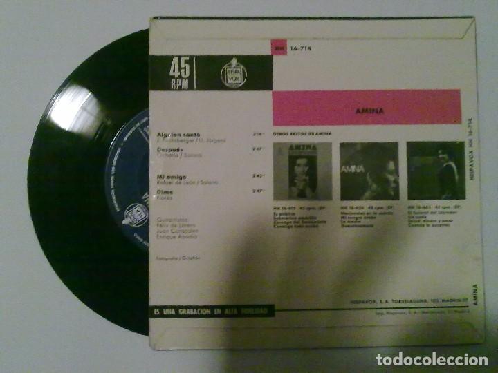 Discos de vinilo: AMINA- ALGUIEN CANTO - Foto 2
