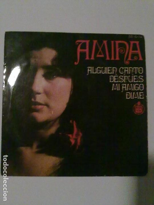Discos de vinilo: AMINA- ALGUIEN CANTO - Foto 3