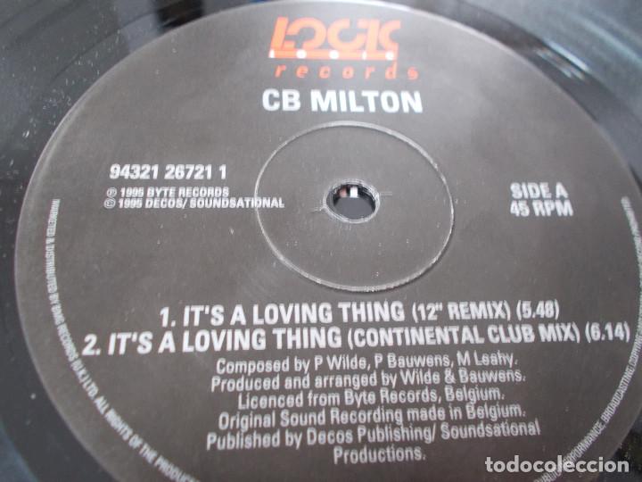 Discos de vinilo: CB MILTON. IT&acute;S A LOVING THING. - Foto 4