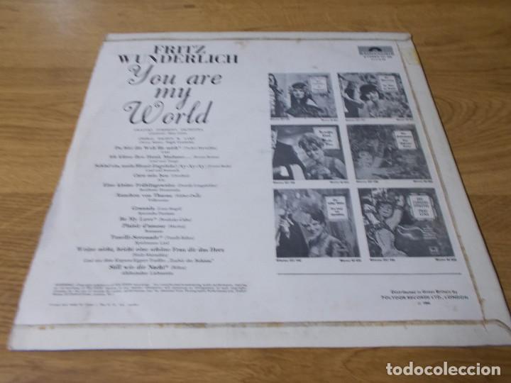 Discos de vinilo: FRITZ WUNDERLICH. YOU ARE MY WORLD - Foto 2
