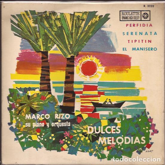 Discos de vinilo: EP-DULCES MELODIAS MARCO RIZO ROULETTE 3232 SPAIN 1963 PORTADA BORT - Foto 1 - 105885055