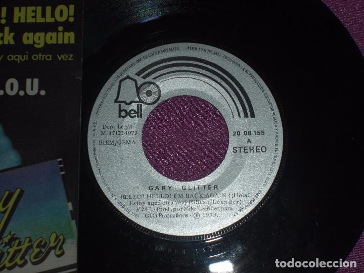 Discos de vinilo: GARY GLITTER - HELLO HELLO I&acute;M BACK AGAIN - SINGLE 1973 - Foto 3