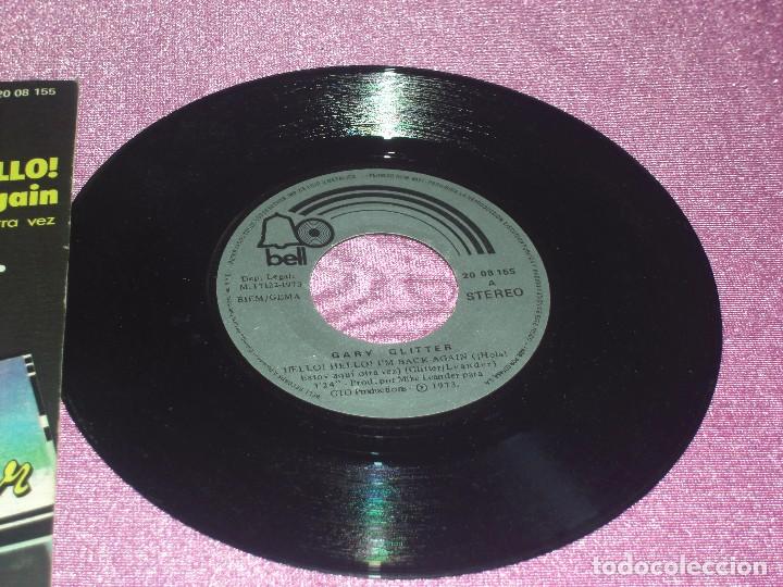 Discos de vinilo: GARY GLITTER - HELLO HELLO I&acute;M BACK AGAIN - SINGLE 1973 - Foto 4
