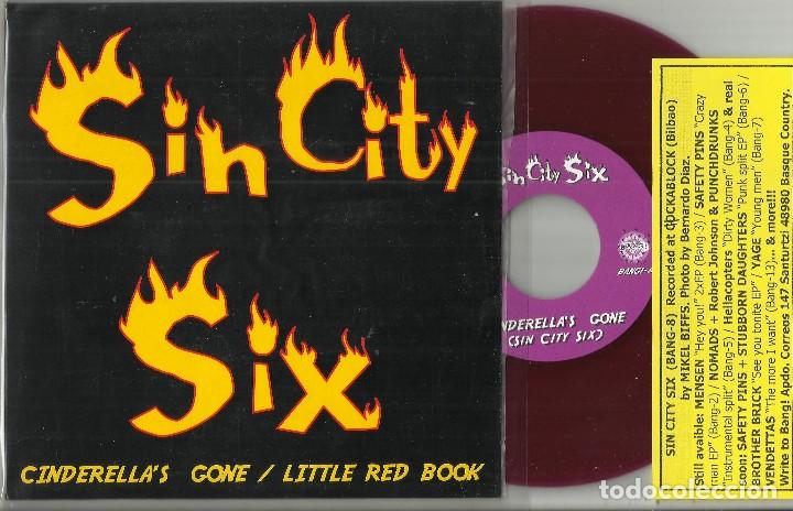 Discos de vinilo: SIN CITY SIX single -CINDERELLAS GONE - Foto 1