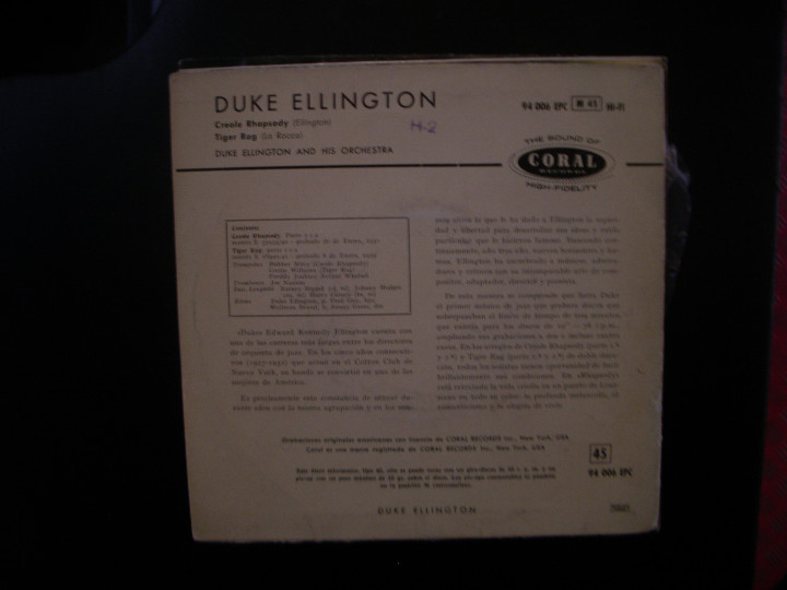 Discos de vinilo: DUKE ELLINGTON- CREOLE RHAPSODY. - Foto 2