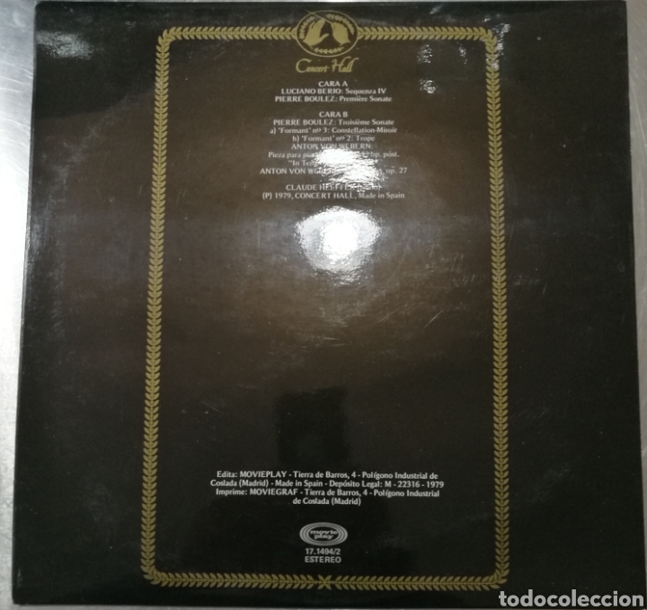 Discos de vinilo: Claude Helffer 1979 Concert Hall - Foto 3