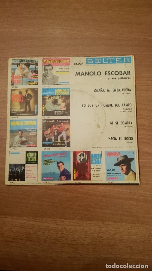 Discos de vinilo: DISCO DE MANOLO ESCOBAR Y SUS GUITARRAS - Foto 2