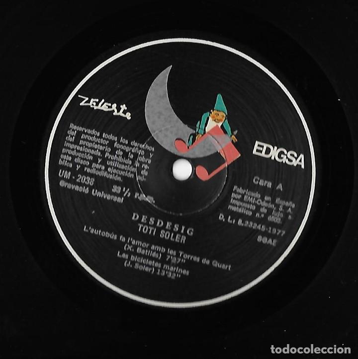 Discos de vinilo: TOTI SOLER: DESDESIG - Foto 3