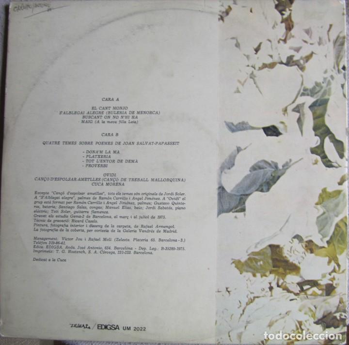 Discos de vinilo: TOTI SOLER: EL CANT MONJO - Foto 2