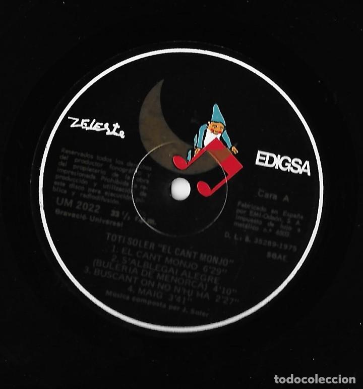 Discos de vinilo: TOTI SOLER: EL CANT MONJO - Foto 4