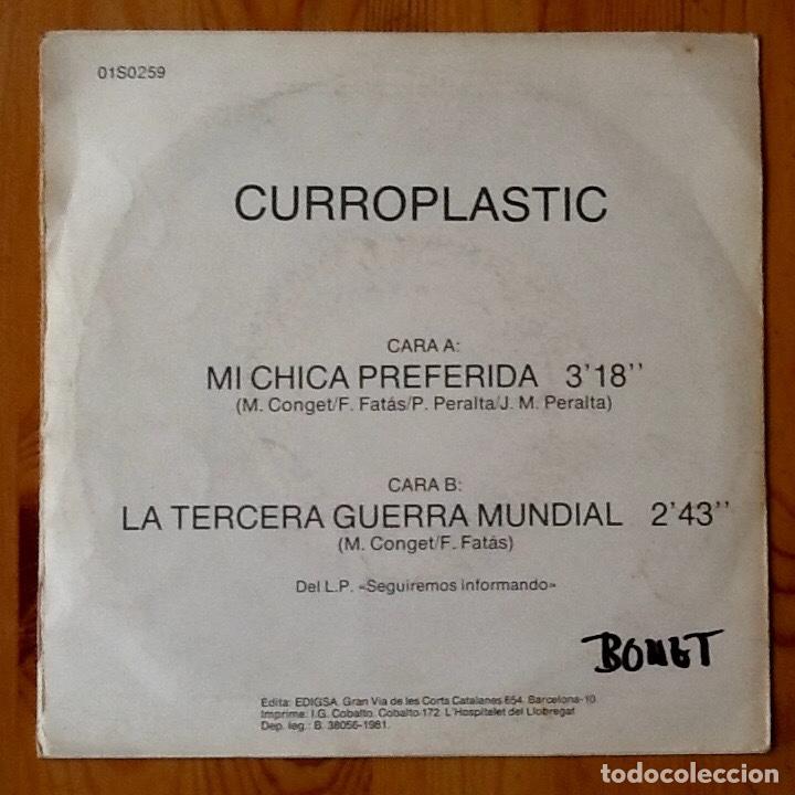 Discos de vinilo: CURROPLASTIC : MI CHICA PREFERIDA [EDIGSA - ESP 1981] 7 - Foto 2