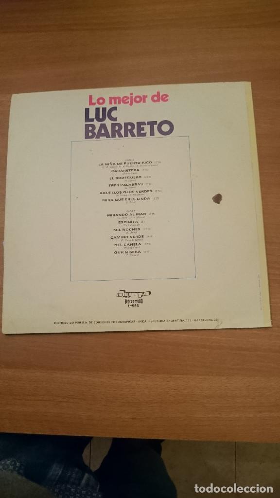 Discos de vinilo: LP LO MEJOR DE LUC BARRETO - Foto 2