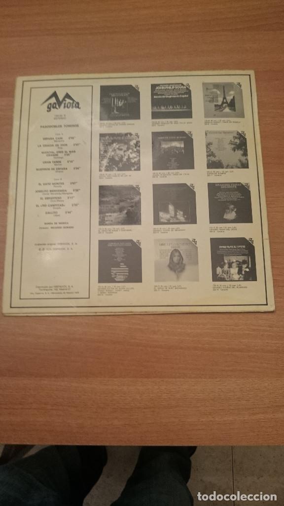 Discos de vinilo: LP PASODOBLES TOREROS -- - Foto 2
