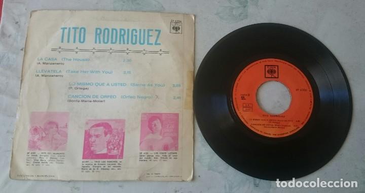 Discos de vinilo: Tito Rodr&iacute;guez : La casa + 3 (Cbs 1967) - Foto 2