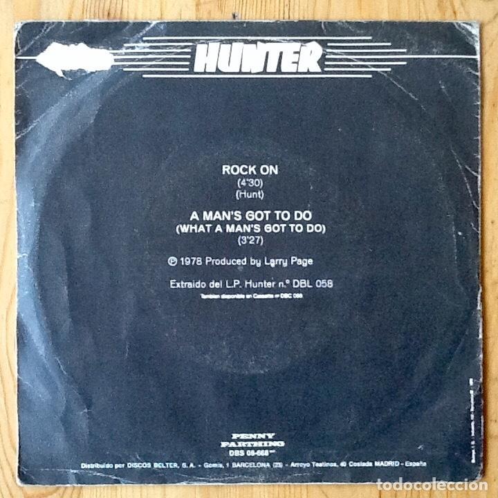 Discos de vinilo: HUNTER : ROCK ON [PENNY FARTHING - ESP 1979] 7 - Foto 2