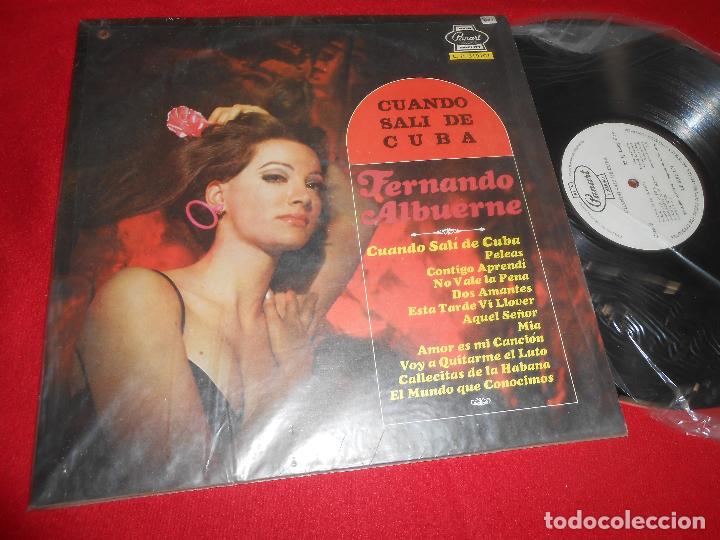 Disques de vinyle: FERNANDO ALBUERNE & ORQUESTA DE ANIBAL ABREU CUANDO SALI DE CUBA LP PANART COLOMBIA