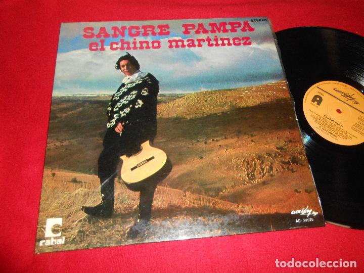 Disques de vinyle: EL CHINO MARTINEZ SANGRE PAMPA LP 1974 ACCION GATEFOLD ESPA&Ntilde;A